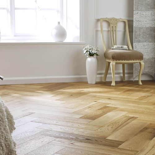 Parquet massif - NOBLESS HUIL&Eacute; - Décoplus Parquets - en chêne / à batons rompus / en huile naturelle