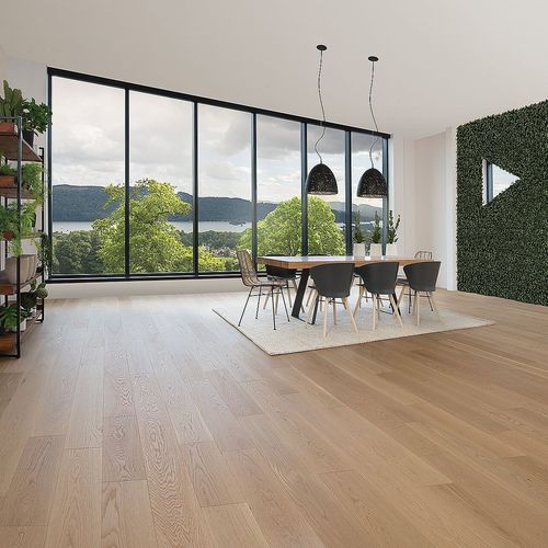 Parquet massif - PREMIER - Décoplus Parquets - en chêne européen / brossé / verni