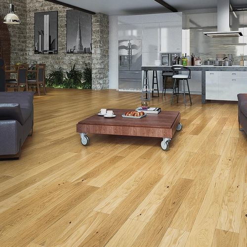 Parquet massif - NOBLESS NATUR' - Décoplus Parquets - en chêne européen / brossé / verni