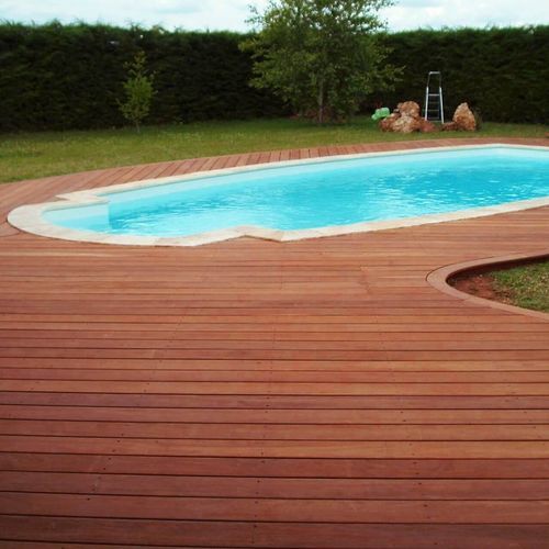 Lame de terrasse en ipé - IPÉ - À VISSER - Décoplus Parquets - aspect bois / antidérapante / professionnelle
