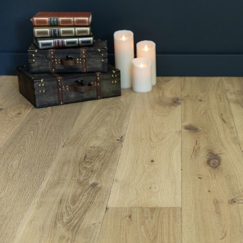 Parquet massif - POUSSIÈRE D'ARGILE - PA10 - Décoplus Parquets - en chêne européen / en huile naturelle / vieilli