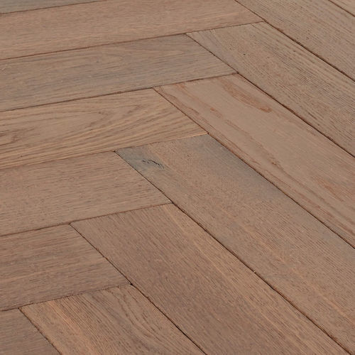 Parquet massif - GRIS PASTEL - PA66 - Décoplus Parquets - en chêne européen / à batons rompus / huilé