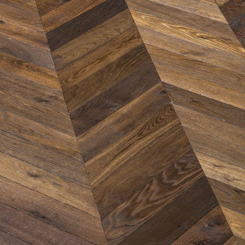 Parquet massif - ROUTE 4 - Décoplus Parquets - en chêne européen / en bois massif / point de Hongrie