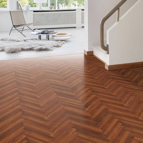 Sol stratifié en merbau - BATON ROMPU MERBAU MARRON - Décoplus Parquets - flottant / aspect bois / aspect parquet