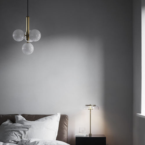 Suspension - MIIRA 4 OPAL  - Nuura - en laiton / en verre soufflé / contemporaine