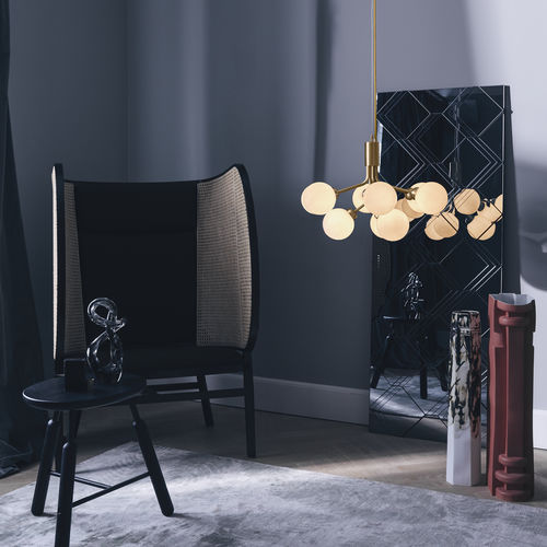 Lustre contemporain - APIALES 9 - Nuura - en verre soufflé / en laiton brossé / à LED