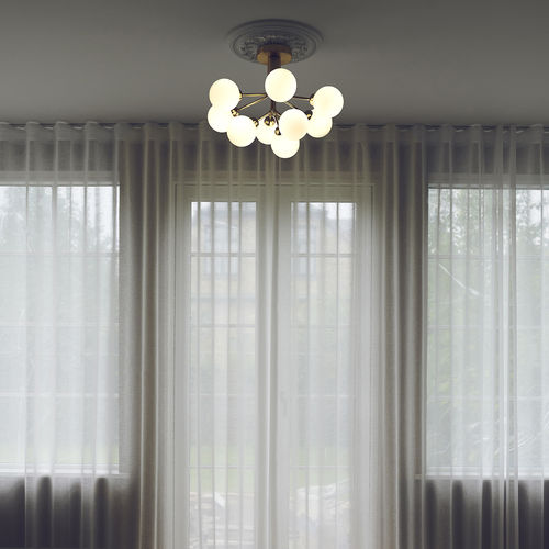 Plafonnier contemporain - APIALES 9 - Nuura - en verre soufflé / en laiton brossé / à LED