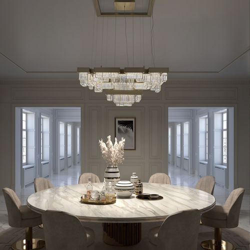 Lustre contemporain - EX02_O - Patrizia Garganti - en cristal / en métal / professionnel