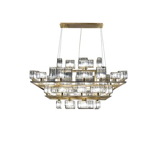 Lustre contemporain - TUREX01_O - Patrizia Garganti - en cristal / professionnel / géométrique
