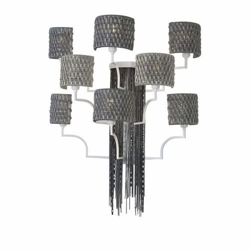 Lustre contemporain - EC07 - Patrizia Garganti - en métal / en tissu / 8 ampoules