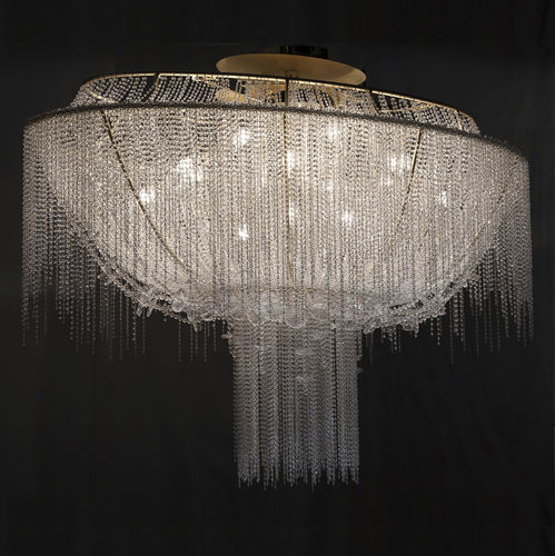 Lustre contemporain - EX07 - Patrizia Garganti - en cristal / professionnel / cascade
