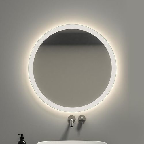Miroir de salle de bain mural - AURA  - Kyrya Group - contemporain / rond / blanc