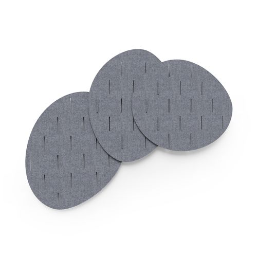 Panneau acoustique pour mur - CHIPS - SilentLab - en PET / aspect tissu / gris
