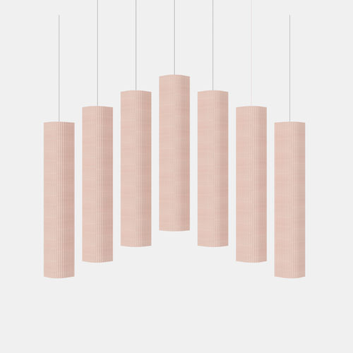 Séparateur de bureau suspendu - MOSS HANG - SilentLab - en tissu acoustique / vert / rose