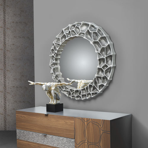 Miroir mural - Mercury - FPM TUTTOMOBILI - contemporain / rond / en bois
