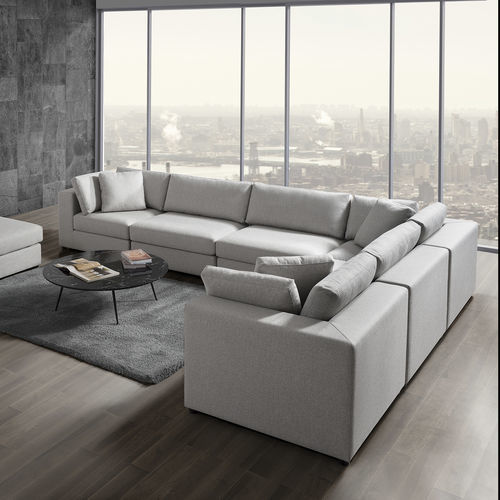 Canapé modulable - Simido - FPM TUTTOMOBILI - d'angle / contemporain / en tissu