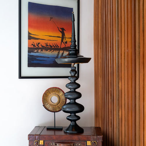 Lampe de table - BURMA HITAM - Bambusa Bali - en teck / classique / résidentielle