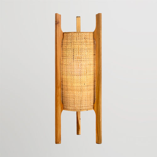 Lampe de chevet - TOOBA S - Bambusa Bali - en rotin / en teck / classique