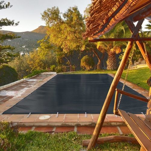 Couverture de piscine à oeillets - Black  - International Cover Pool - manuelle / de sécurité / d'hiver