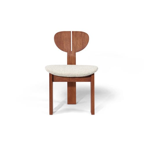 Chaise contemporaine - JILL - HESSENTIA | Cornelio Cappellini - d'intérieur / en tissu / avec piètement en iroko