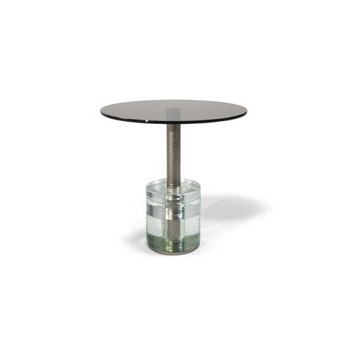 Guéridon contemporain - LAGUNA - HESSENTIA | Cornelio Cappellini - en verre / avec piètement en métal / circulaire