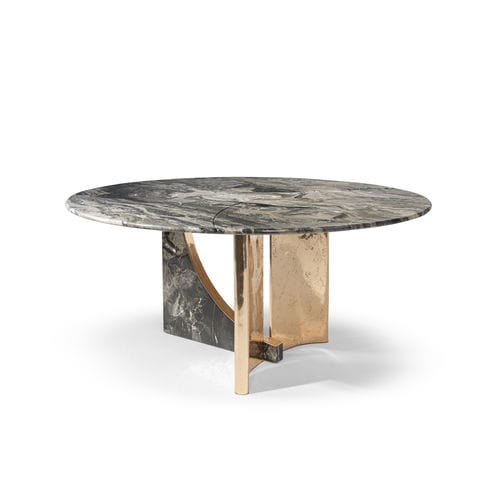 Table contemporaine - SPINNAKER - HESSENTIA | Cornelio Cappellini - en marbre / avec piètement en métal / avec piètement en marbre