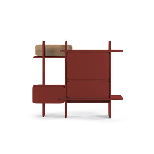 Buffet haut - GREFFAGE - HESSENTIA | Cornelio Cappellini - contemporain / en bois laqué / avec étagère