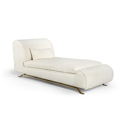 Chaise longue contemporaine - DENVER   - HESSENTIA | Cornelio Cappellini - en tissu / en cuir / en métal