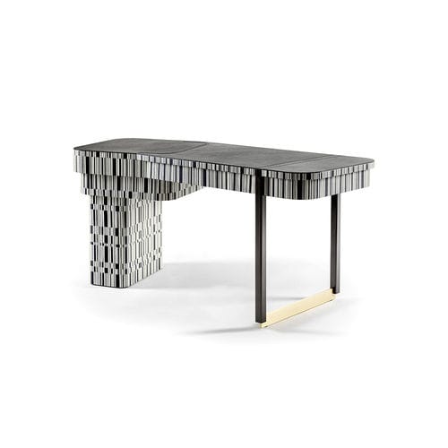 Bureau sur pied - ENIGMA - HESSENTIA | Cornelio Cappellini - contemporain / en bois / en cuir
