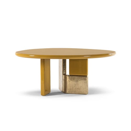 Table contemporaine - OVOO - HESSENTIA | Cornelio Cappellini - en bois laqué / avec piètement en métal / de 4 à 6 personnes