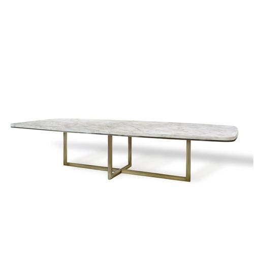Table contemporaine - GRANT  - HESSENTIA | Cornelio Cappellini - en marbre / avec piètement en métal / rectangulaire