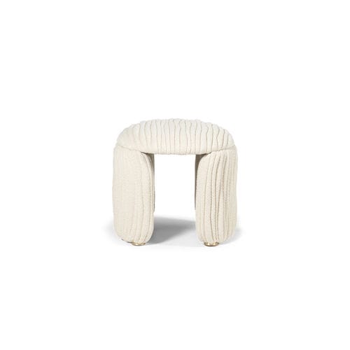 Pouf contemporain - LEAF - HESSENTIA | Cornelio Cappellini - en tissu / en cuir / rond