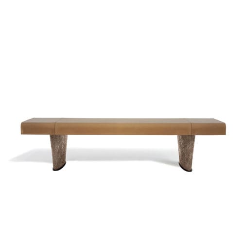 Banc contemporain - CHEOPE - HESSENTIA | Cornelio Cappellini - en cuir / en métal / sans dossier