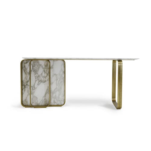 Console contemporaine - NOVA - HESSENTIA | Cornelio Cappellini - en marbre / avec piètement en métal / rectangulaire
