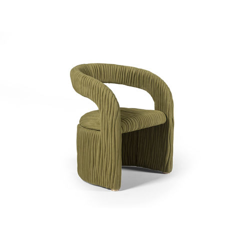 Chaise de salle à manger contemporaine - LEAF - HESSENTIA | Cornelio Cappellini - d'intérieur / en tissu / en cuir