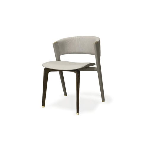 Chaise contemporaine - LISBONA - HESSENTIA | Cornelio Cappellini - d'intérieur / en cuir / avec piètement en métal
