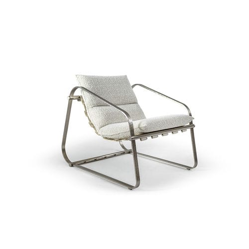 Fauteuil contemporain - PAULINE - HESSENTIA | Cornelio Cappellini - en tissu / en cuir / en métal