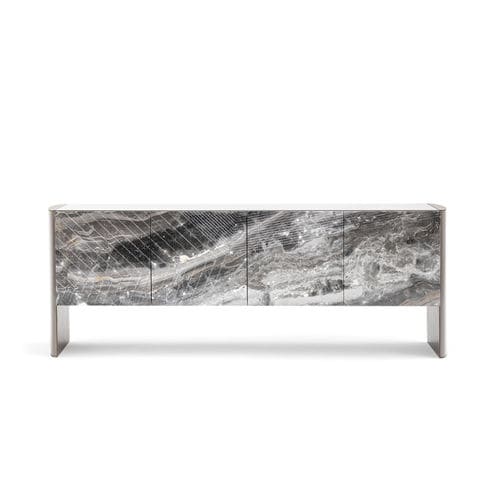 Buffet contemporain - LINFA - HESSENTIA | Cornelio Cappellini - en bois laqué / en métal / en marbre