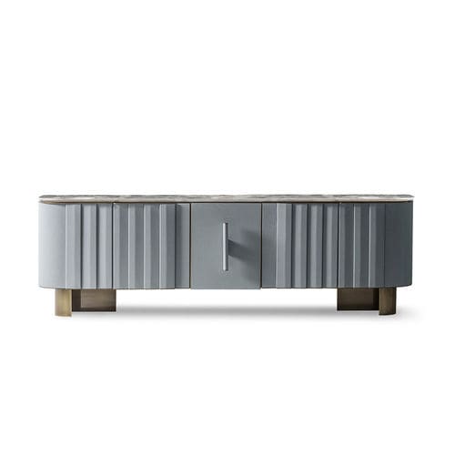 Buffet contemporain - MORGAN - HESSENTIA | Cornelio Cappellini - en métal / en cuir / en marbre