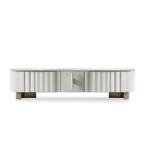Buffet contemporain - MORGAN - HESSENTIA | Cornelio Cappellini - en métal / en cuir / en marbre