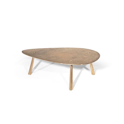 Table basse contemporaine - DROP - HESSENTIA | Cornelio Cappellini - en bronze / avec piètement en métal / 3 pieds