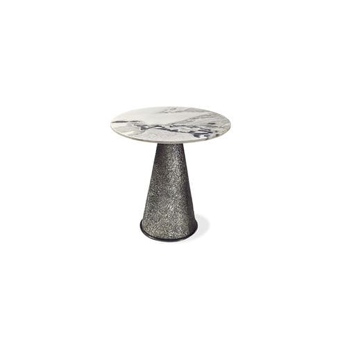 Table d'appoint contemporaine - CHEOPE - HESSENTIA | Cornelio Cappellini - en marbre / avec piètement en métal / ronde