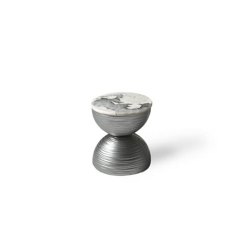 Table d'appoint contemporaine - OTTO  - HESSENTIA | Cornelio Cappellini - en marbre / avec piètement en métal / ronde