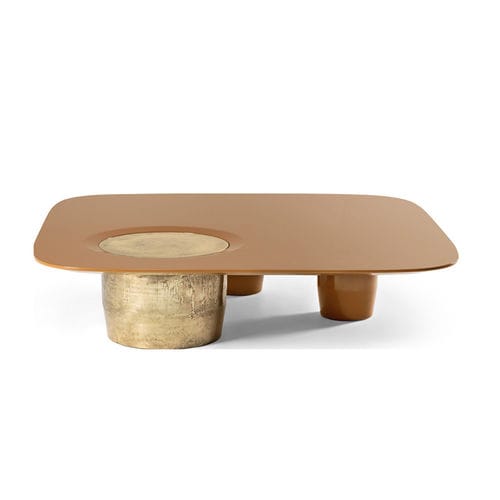 Table basse contemporaine - JOSS - HESSENTIA | Cornelio Cappellini - en bois laqué / avec piètement en métal / rectangulaire