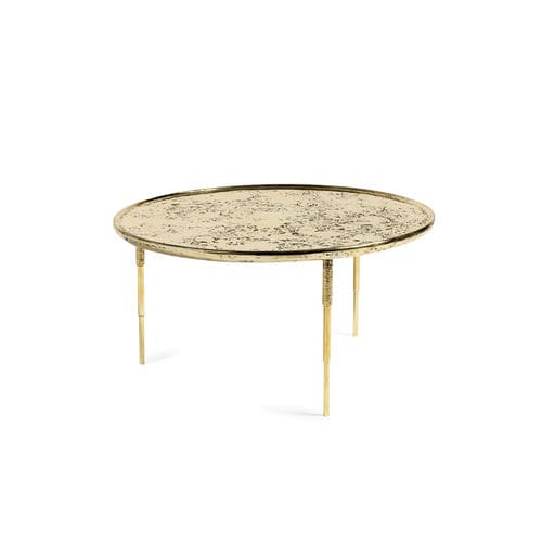 Table basse contemporaine - HERON - HESSENTIA | Cornelio Cappellini - en métal / avec piètement en métal / ronde