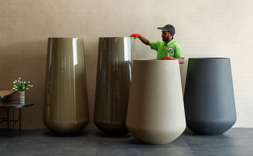 Jardinière PRV - Olezio MS - Bonasila - en fibre de verre / en demi-cercle / légère