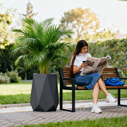 Jardinière en fibre de verre - MAILOS - Bonasila - hexagonale / modulable / résistante aux intempéries