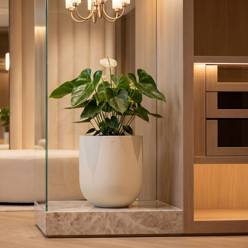 Jardinière en fibre de verre - LEPPO - Bonasila - courbée / moderne / pour espace public