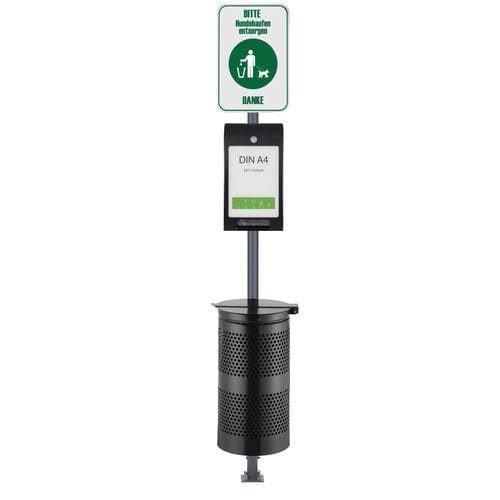 Distributeur de sacs pour excréments canins pour espace public - AD LINE MAXI - FEPRO - personnalisable / avec panneau publicitaire intégré / en acier galvanisé