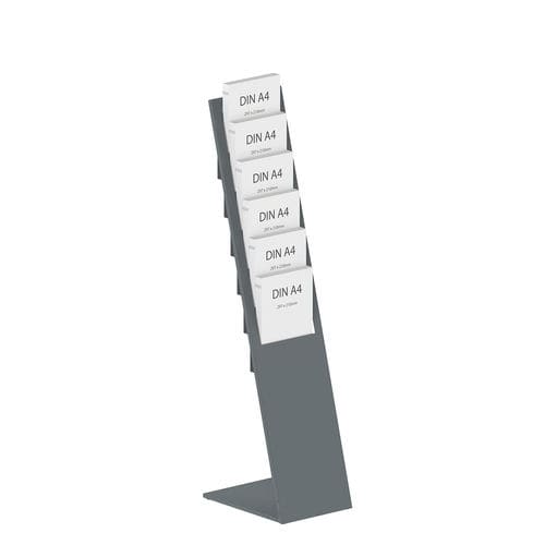 Porte-brochures sur pied - PLANAR6 - FEPRO - autoportant / en acier à revêtement par poudre / professionnel